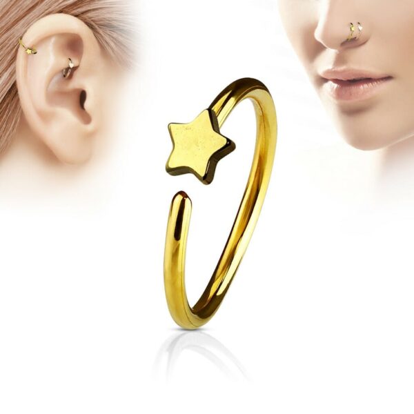 Piercing met ster in verschillende kleuren - Afbeelding 2