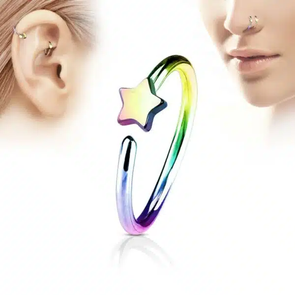 Piercing met ster in verschillende kleuren - Afbeelding 6