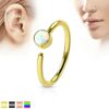 Piercing ring in verschillende kleuren met Opaal steen