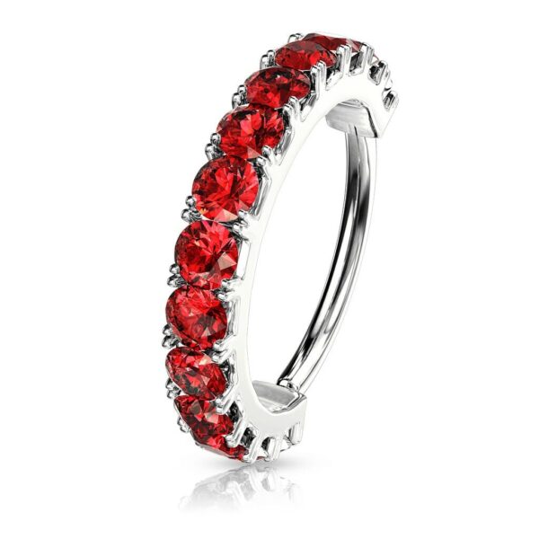 Piercing ring met 12 kristallen in verschillende kleuren - Afbeelding 13