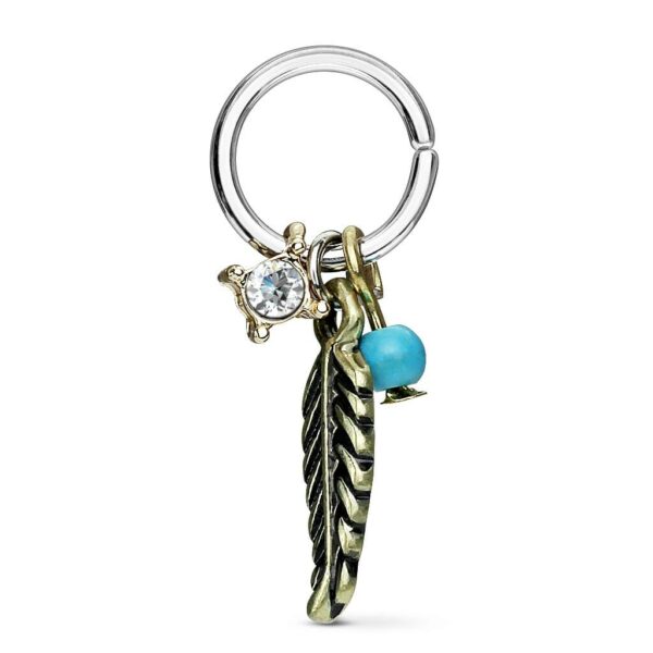 Piercing ring met afneembare hangers - Afbeelding 4