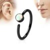 Piercing ring in verschillende kleuren met Opaal steen - Afbeelding 3