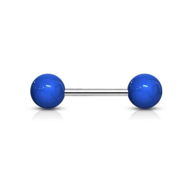 Rechte Barbell met gekleurde acrybal - Afbeelding 5