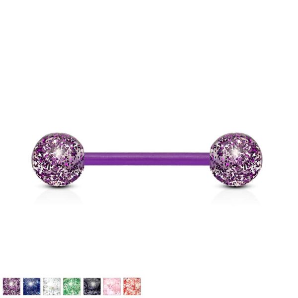 Rechte barbell met glitters