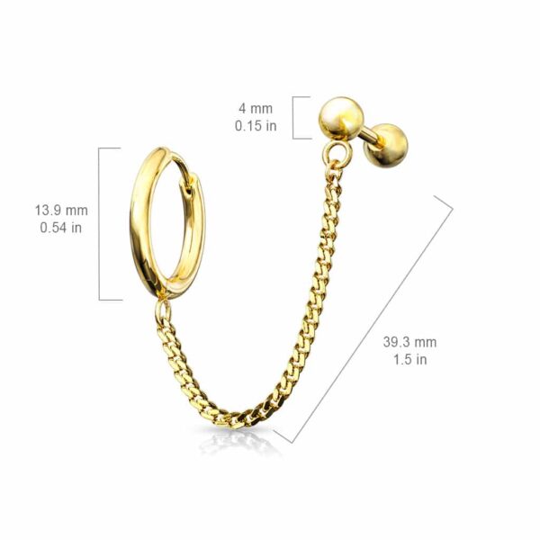 Ring en barbell ketting in verschillende kleuren - Afbeelding 2