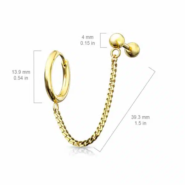 Ring en barbell ketting in verschillende kleuren - Afbeelding 2