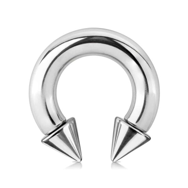 Standaard circular barbell met puntige spikes - Afbeelding 6