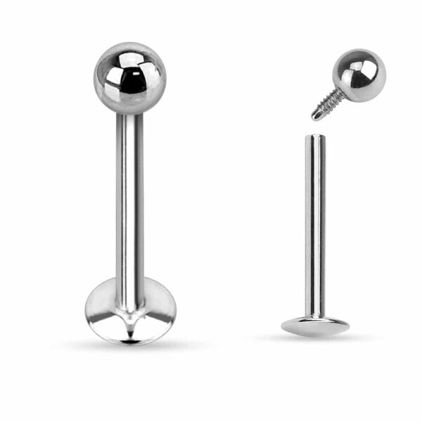 Standaard labret met intern schroefdraad