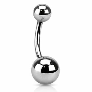 Standaard navelpiercing met balletjes
