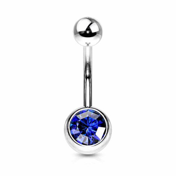 Standaard navelpiercing met gekleurde steen - Afbeelding 16