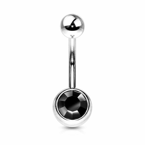 Standaard navelpiercing met gekleurde steen - Afbeelding 20