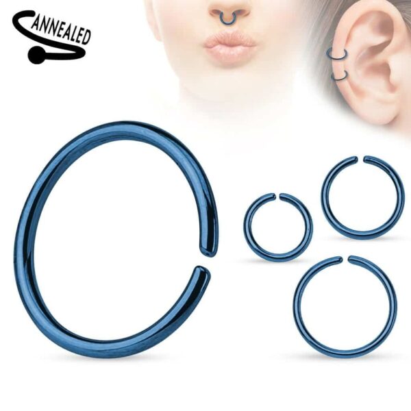 Standaard piercing ring titanium plated in verschillende kleuren - Afbeelding 7