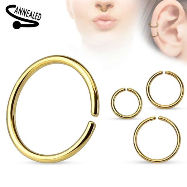 Standaard piercing ring titanium plated in verschillende kleuren - Afbeelding 9