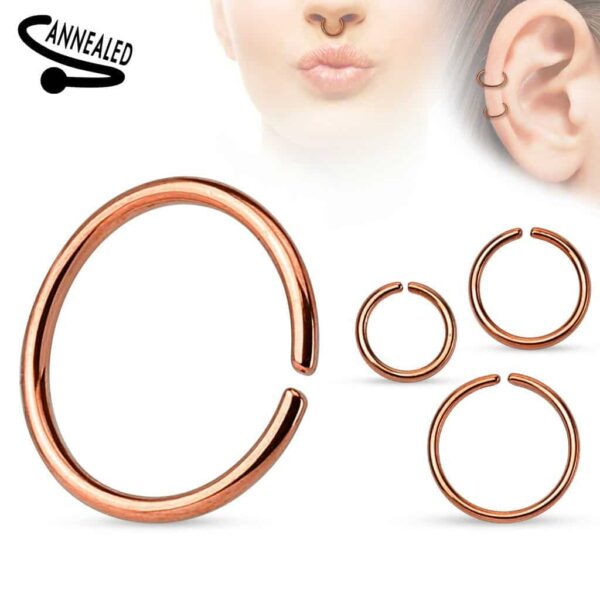 Standaard piercing ring titanium plated in verschillende kleuren - Afbeelding 15