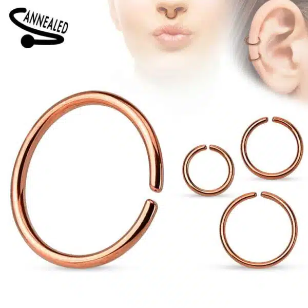 Standaard piercing ring titanium plated in verschillende kleuren - Afbeelding 4