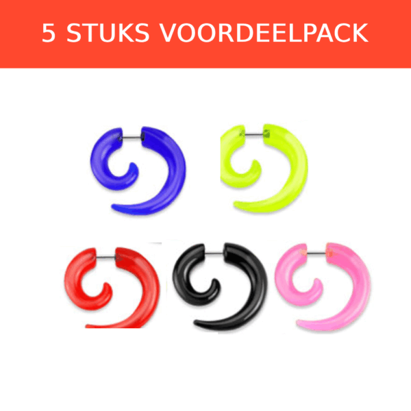 5-delige set Neppe acryl spiral taper
