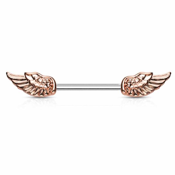 Tepelpiercing met engelen vleugels - Afbeelding 4