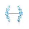 Tepelpiercing met ronde kristallen - Afbeelding 8