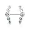 Tepelpiercing met ronde kristallen - Afbeelding 6
