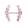 Tepelpiercing met ronde kristallen - Afbeelding 7