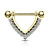 Tepelpiercing schild met CZ stenen - Afbeelding 6