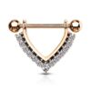 Tepelpiercing schild met CZ stenen - Afbeelding 8