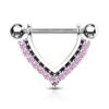 Tepelpiercing schild met CZ stenen - Afbeelding 7