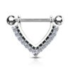Tepelpiercing schild met CZ stenen - Afbeelding 5