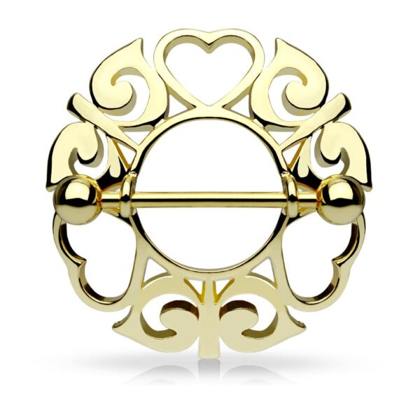 Tepelpiercing schild met hartjes - Afbeelding 2