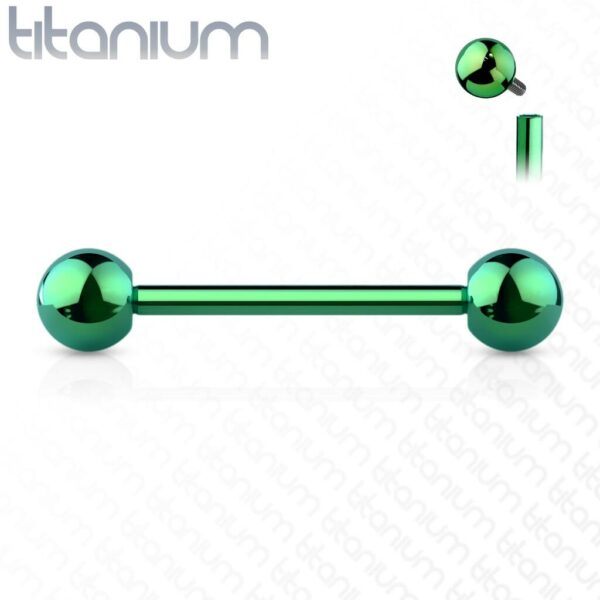 Titanium barbell intern geschroefd in verschillende kleuren - Afbeelding 8