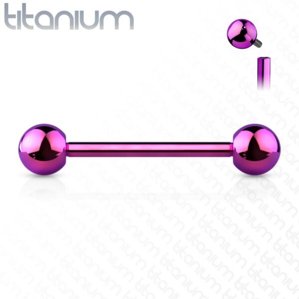Titanium barbell intern geschroefd in verschillende kleuren - Afbeelding 6