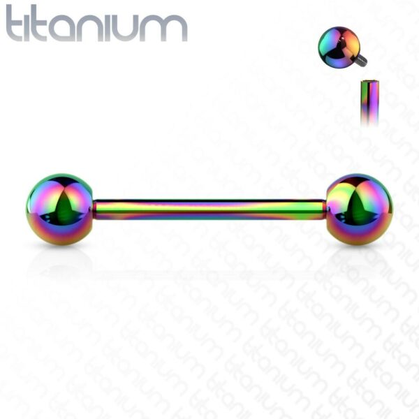 Titanium barbell intern geschroefd in verschillende kleuren - Afbeelding 12