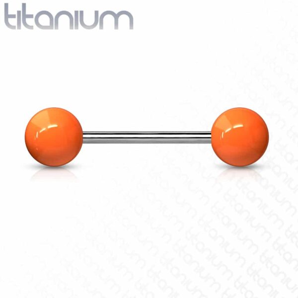 Titanium barbell met balletjes in kleur - Afbeelding 8