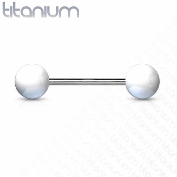 Titanium barbell met balletjes in kleur - Afbeelding 11