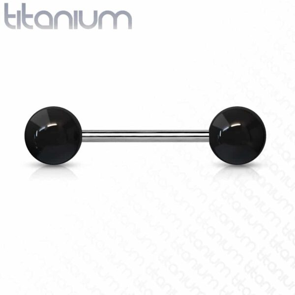 Titanium barbell met balletjes in kleur - Afbeelding 7