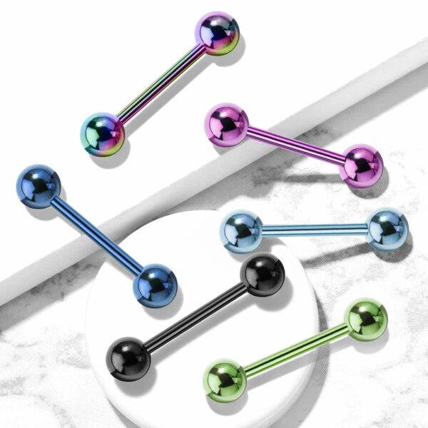 Titanium plated barbell in verschillende kleuren - Afbeelding 3