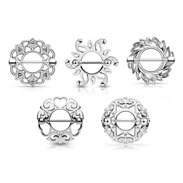 Tribal tepelpiercing schild - Afbeelding 2