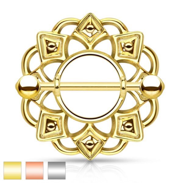 Tribal tepelpiercing schild