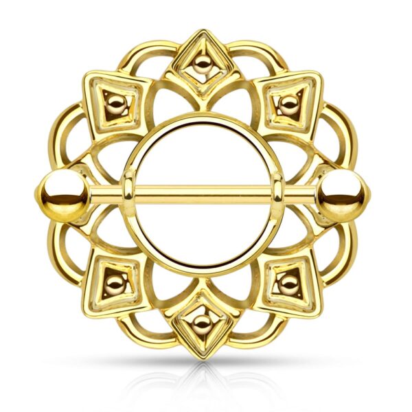 Tribal tepelpiercing schild - Afbeelding 3