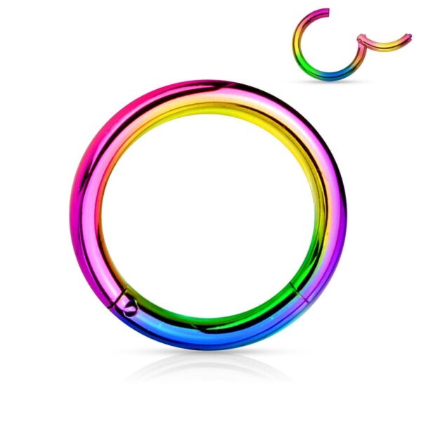 Vaste segmentring titanium plated in verschillende kleuren - Afbeelding 5