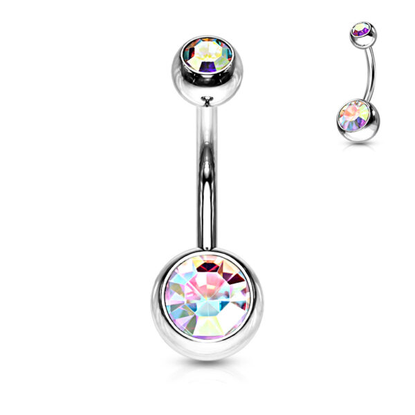 Navelpiercing met dubbele steen - Afbeelding 58
