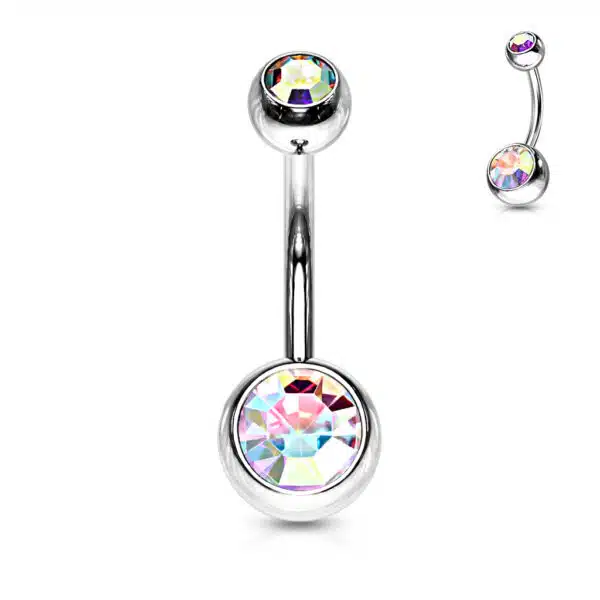 Navelpiercing met dubbele steen - Afbeelding 58