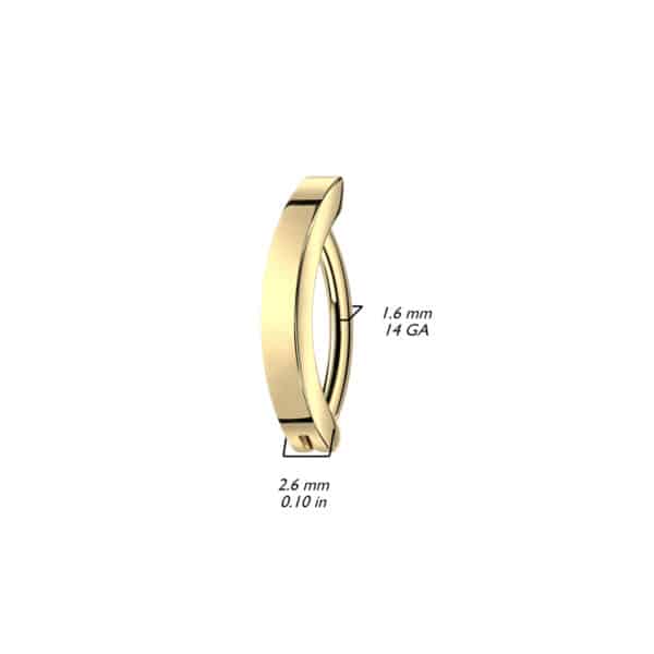 Strakke navelpiercing met scharnier - Afbeelding 3